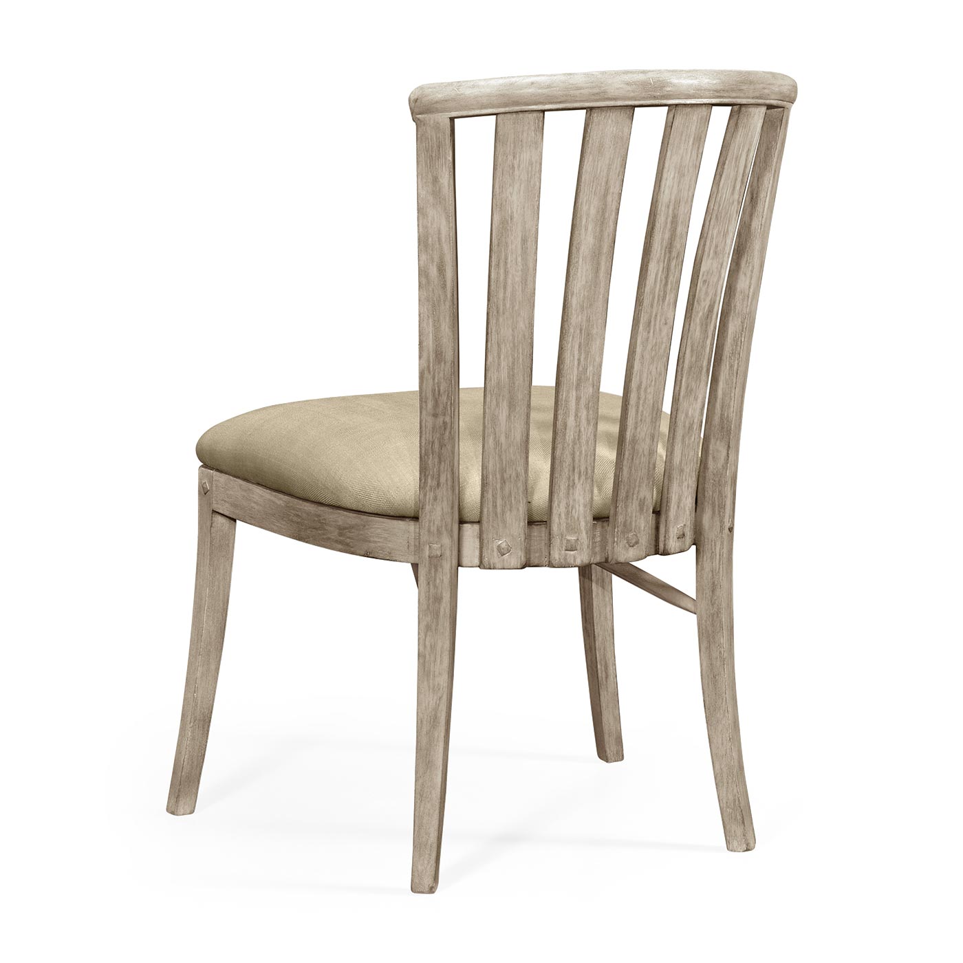 Casual Slat Upholstered Side Chair