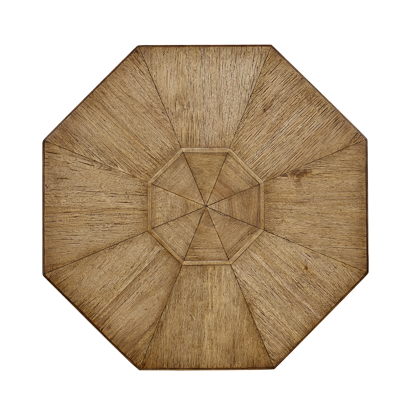 Light & Dark Driftwood Side Table with Octagonal Top