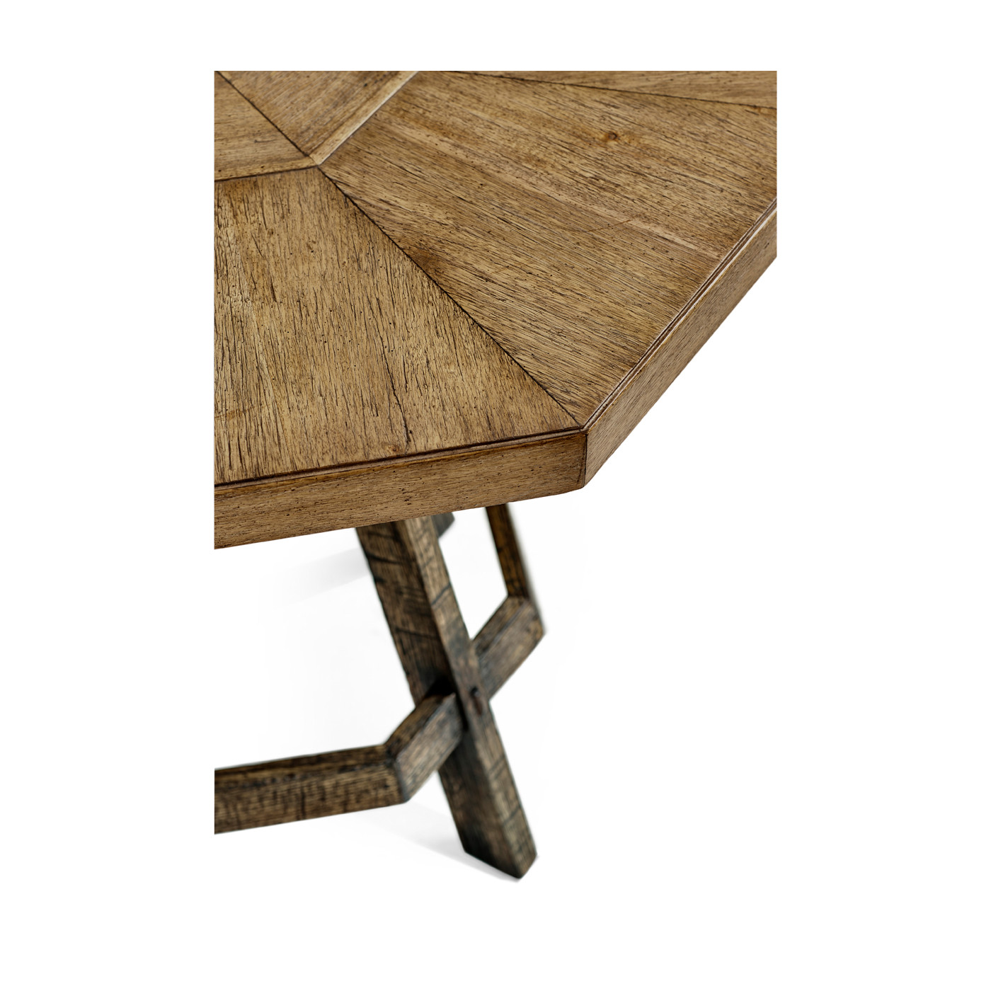 Light & Dark Driftwood Side Table with Octagonal Top