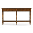 Country Walnut Parquet Double Console Table