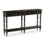 Dark Ale Parquet Double Console Table