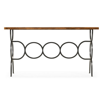 Casual Console Table with Iron Base