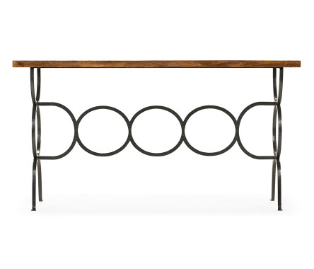 Casual Console Table with Iron Base
