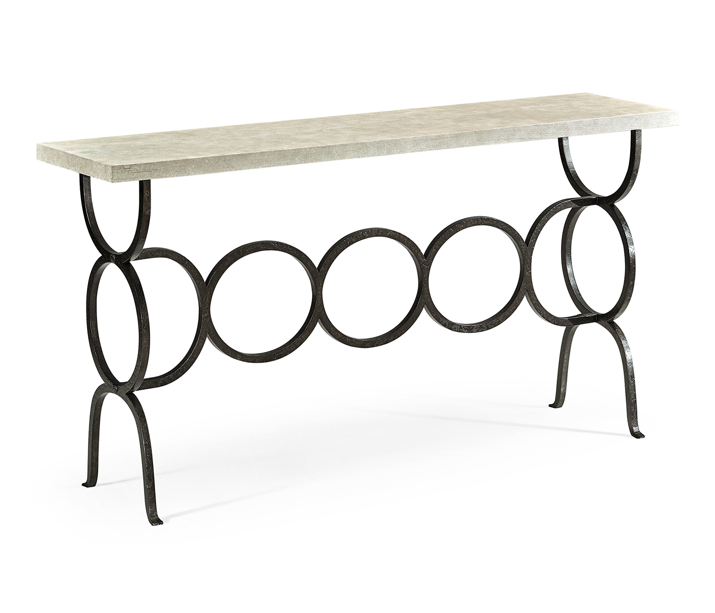 Casual Console Table with Iron Base