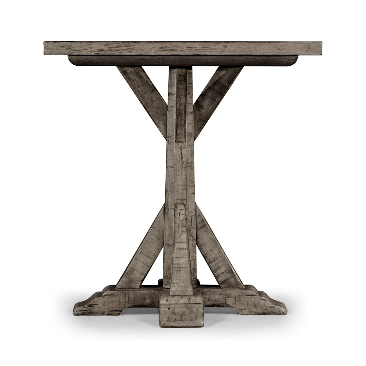 Antique Dark Grey Square Side Table