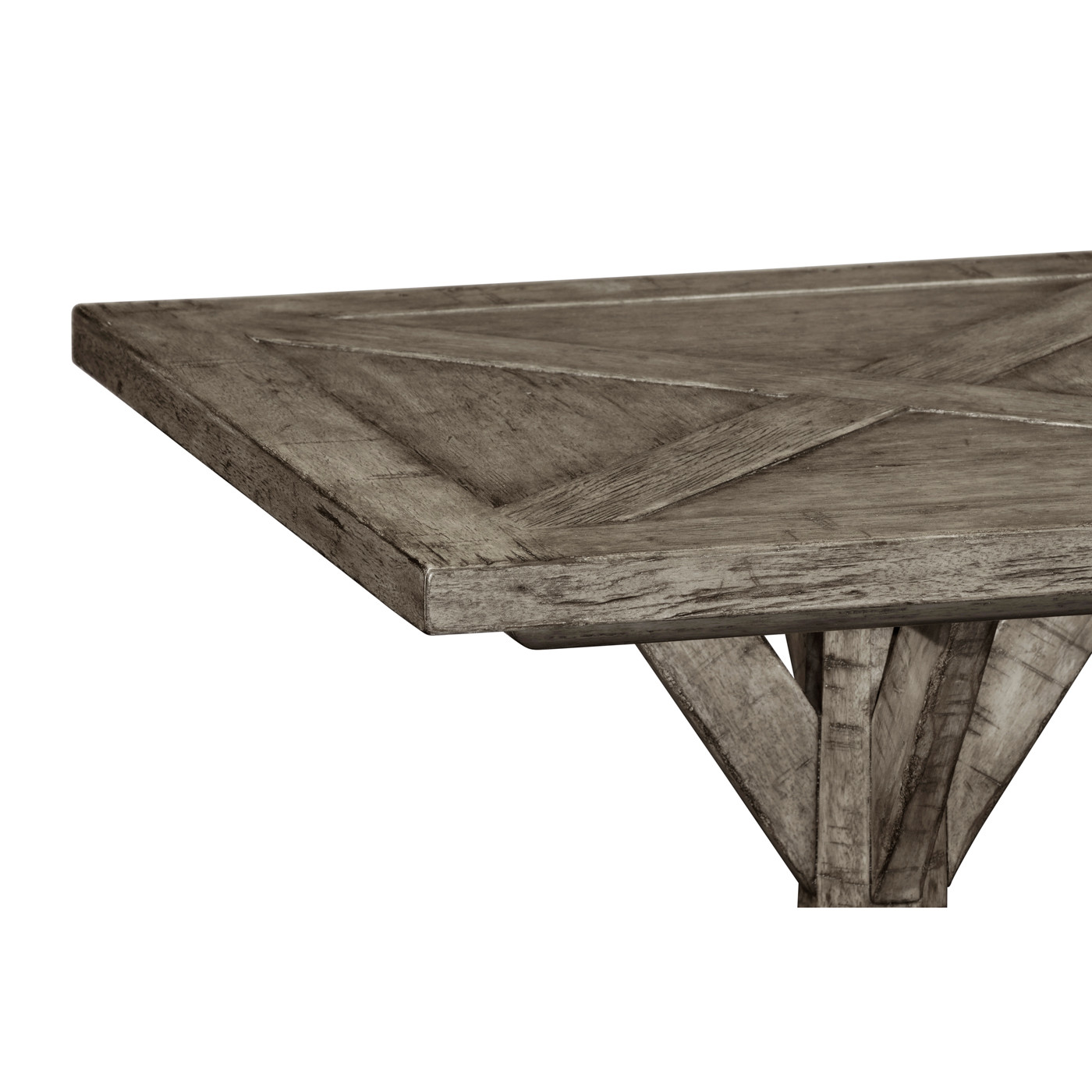 Antique Dark Grey Square Side Table