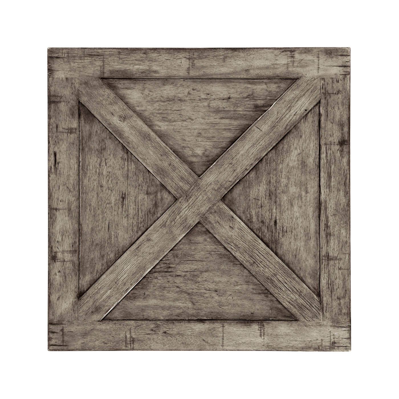 Antique Dark Grey Square Side Table