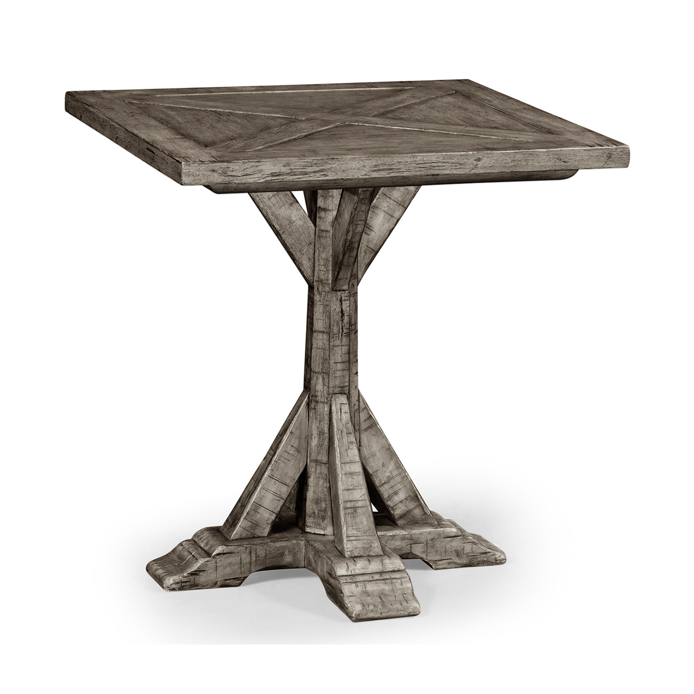 Antique Dark Grey Square Side Table