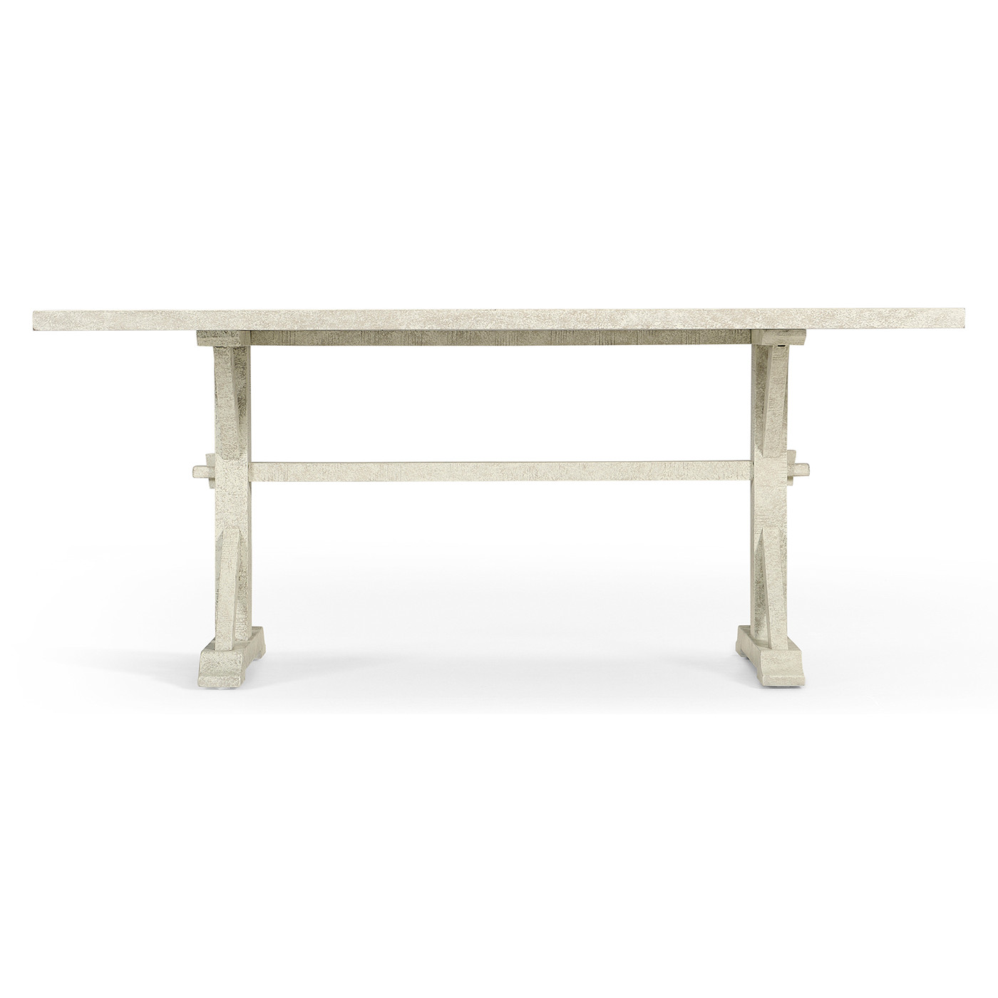 Solid Whitewash Driftwood Dining Table 72