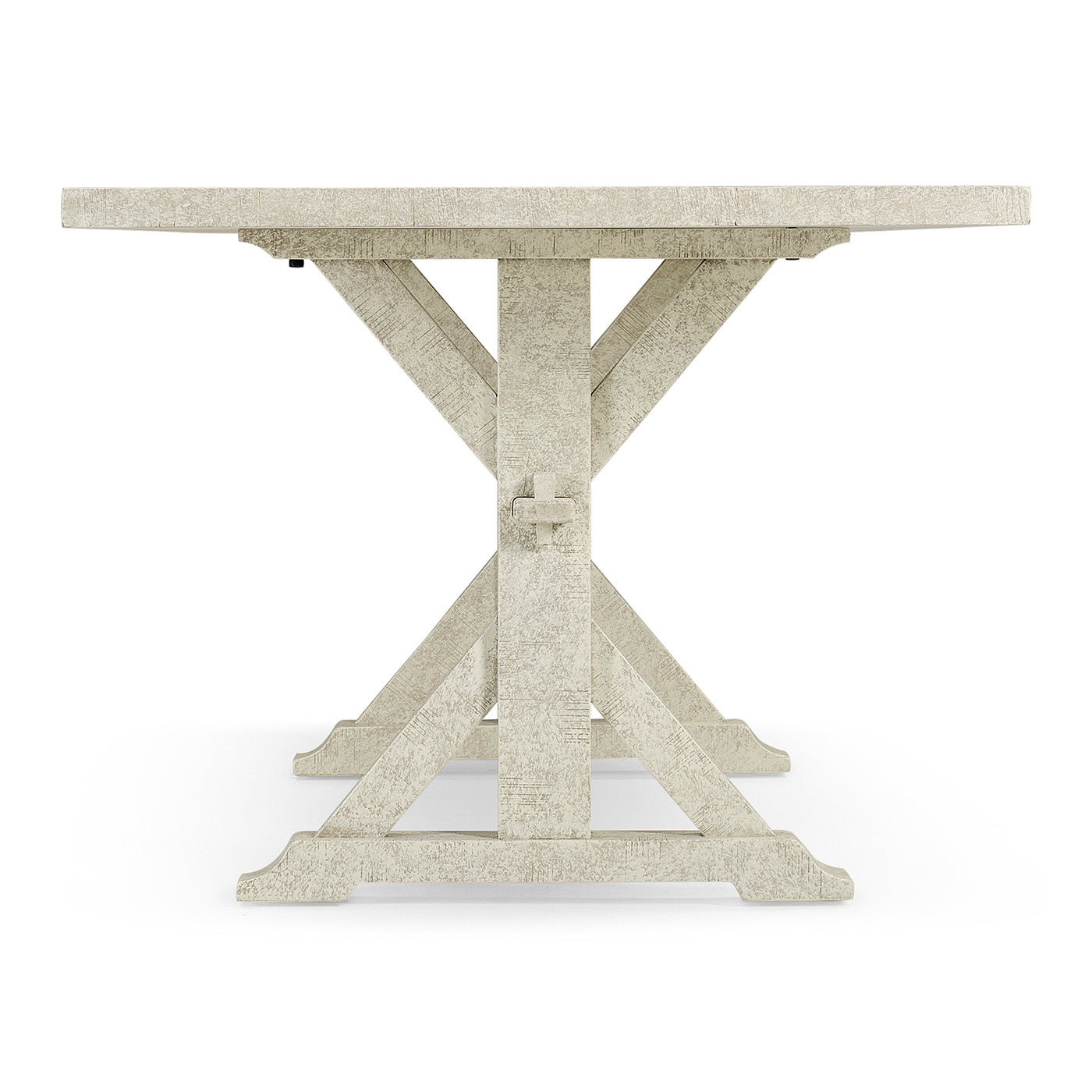 Solid Whitewash Driftwood Dining Table 72