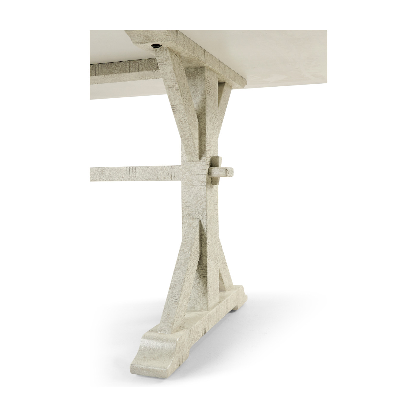 Solid Whitewash Driftwood Dining Table 72