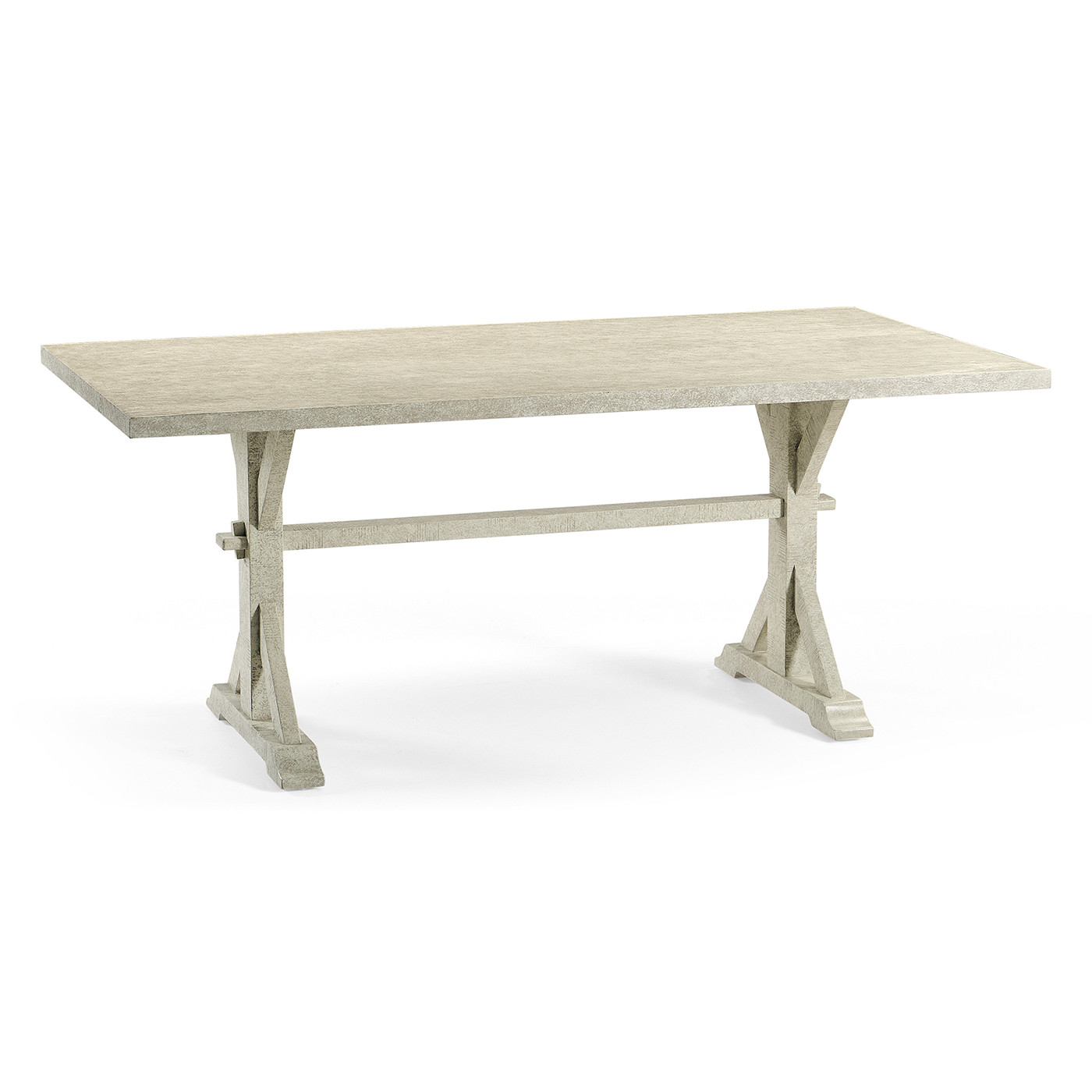 Solid Whitewash Driftwood Dining Table 72