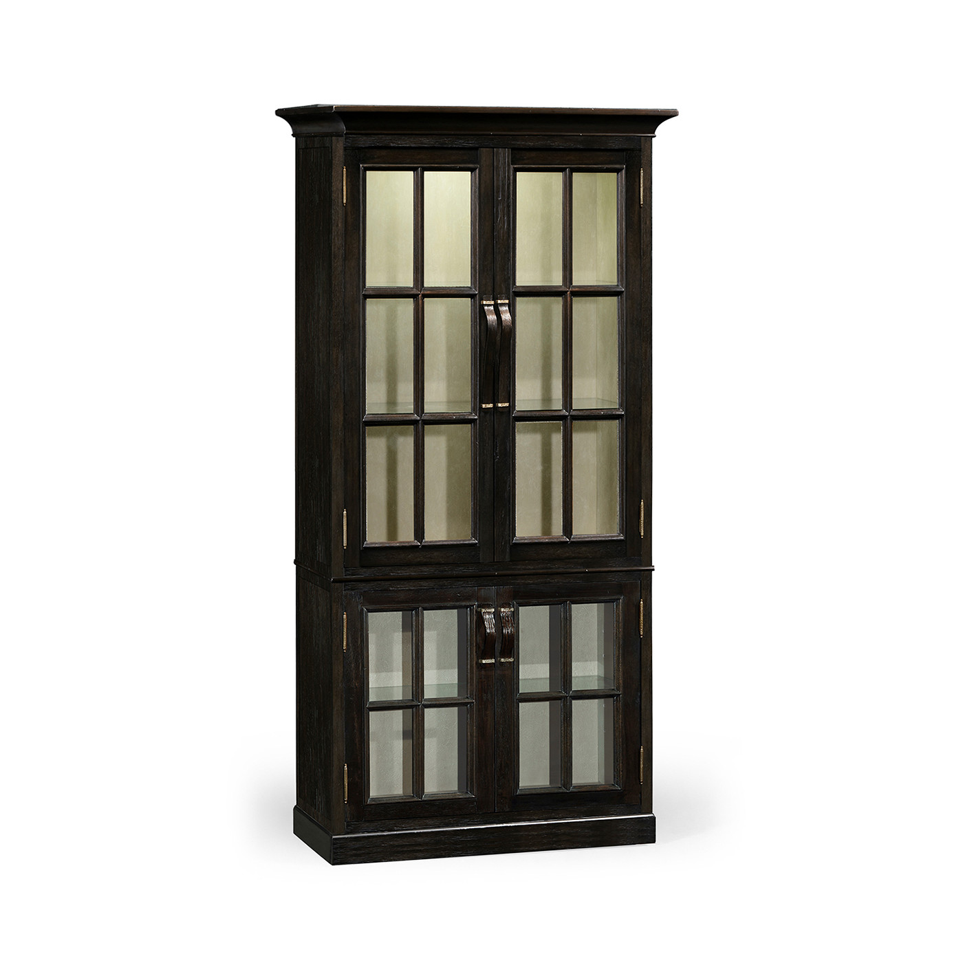 Plank Dark Ale Tall Bookcase with Strap Handles