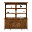 Country Walnut Parquet Welsh Dresser with Strap Handles