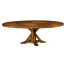 Country Walnut Parquet Round-to-Oval Dining Table 53
