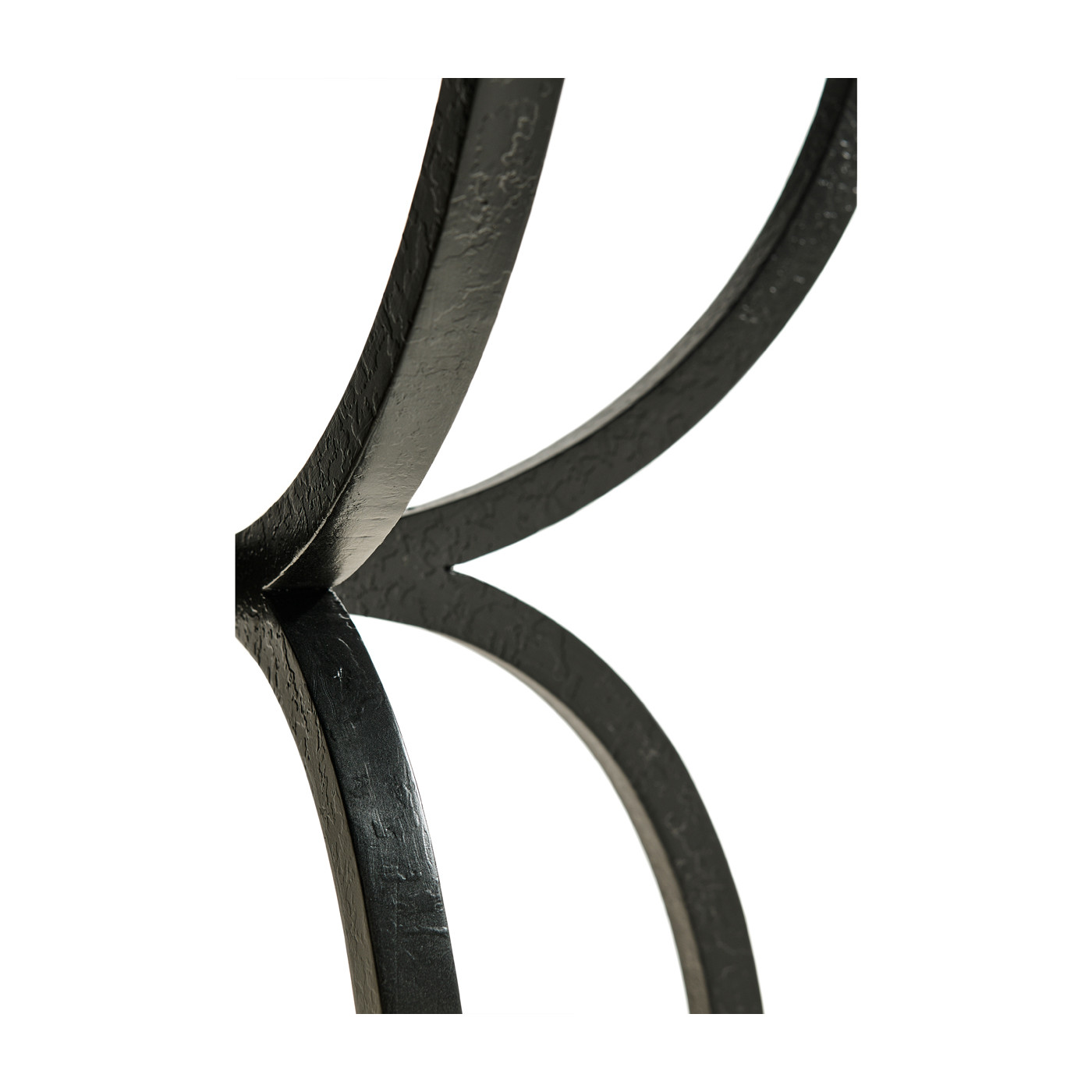 Round Dark Ale & Iron Side Table