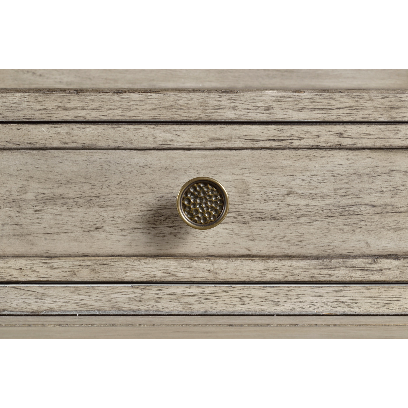 Rustic Grey Plank Buffet with Strap Handles