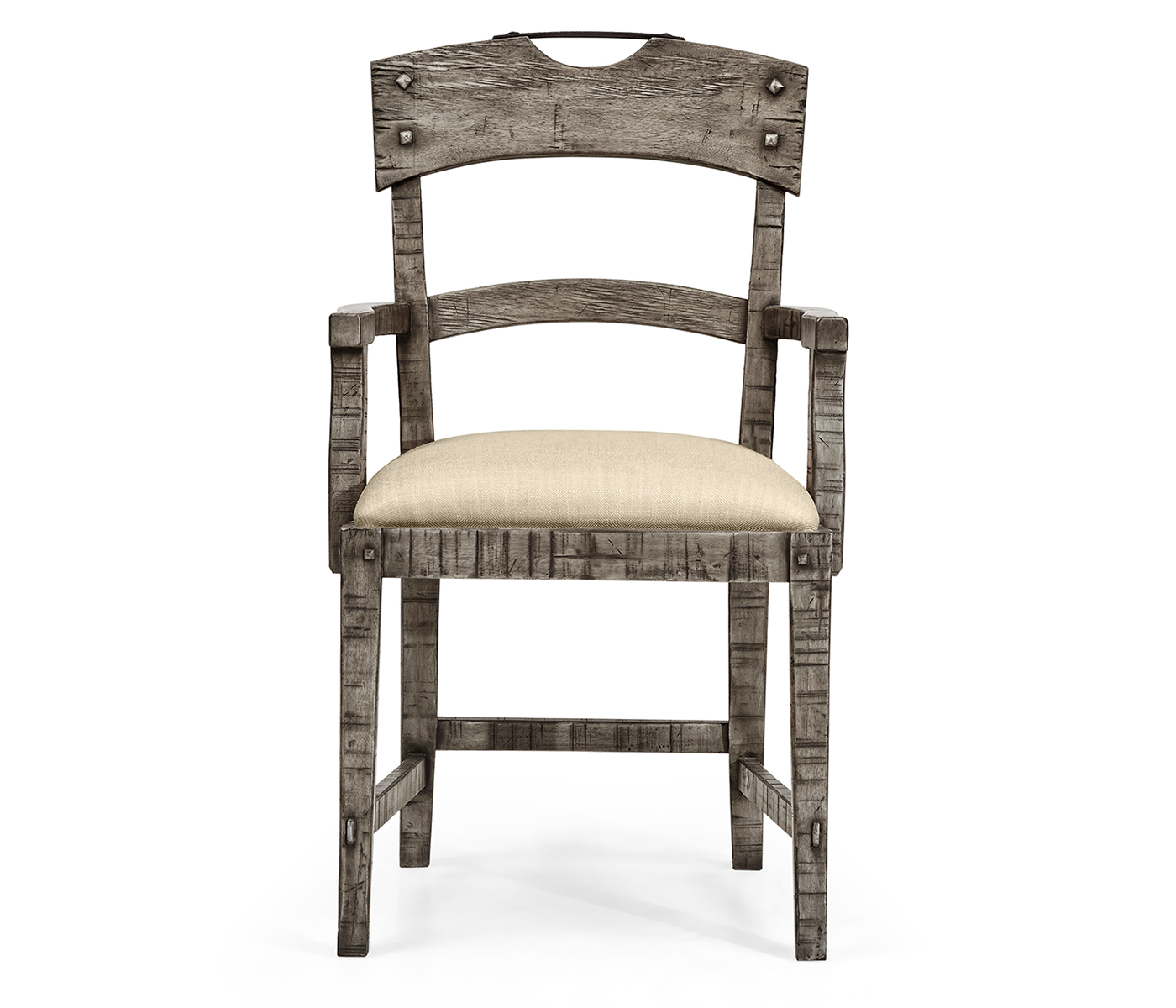 Casual Planked Dining Arm Chair
