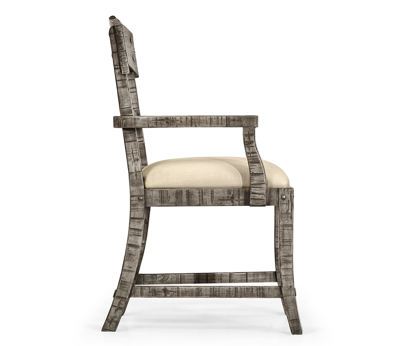 Casual Planked Dining Arm Chair