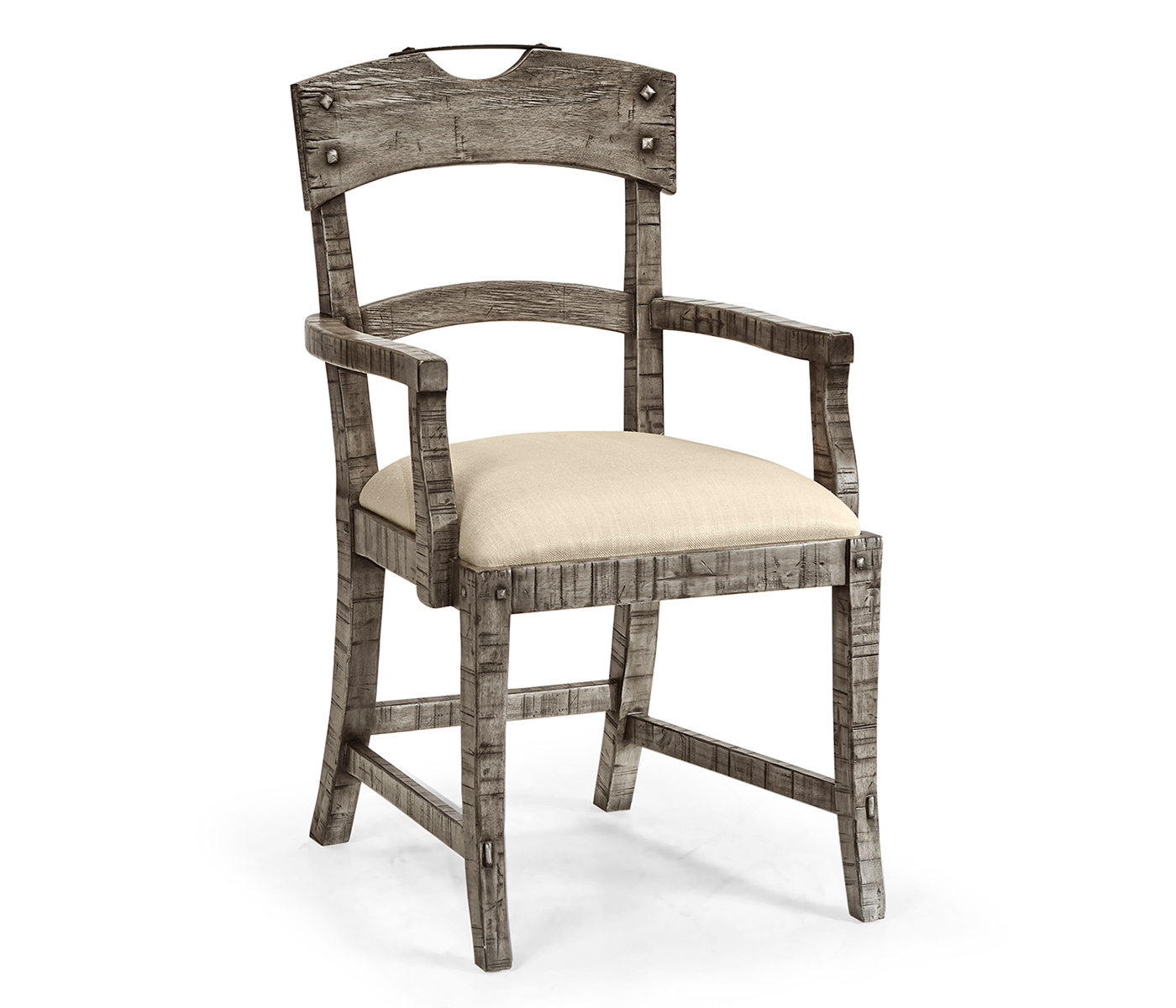 Casual Planked Dining Arm Chair