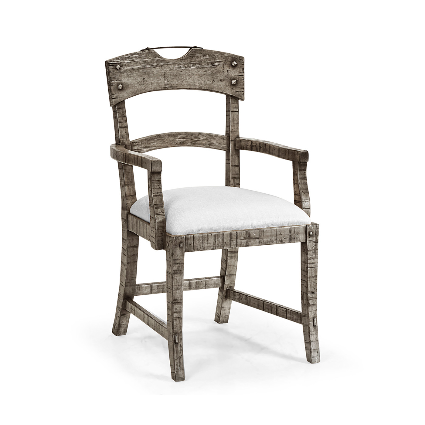 Casual Planked Dining Arm Chair