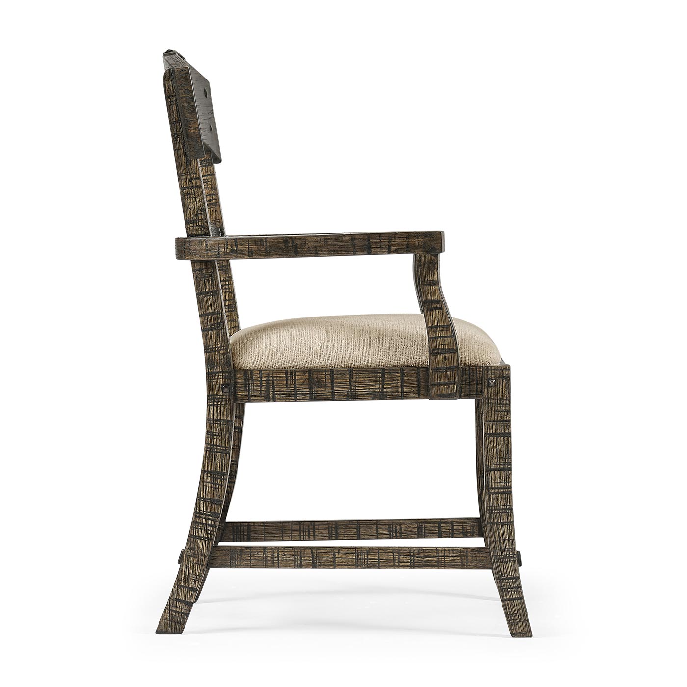 Casual Planked Dining Arm Chair