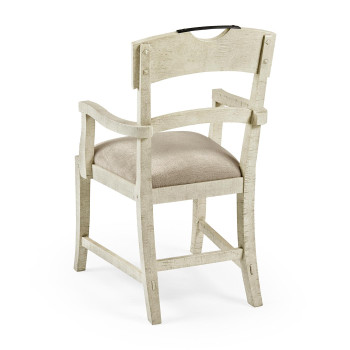 Casual Planked Dining Arm Chair