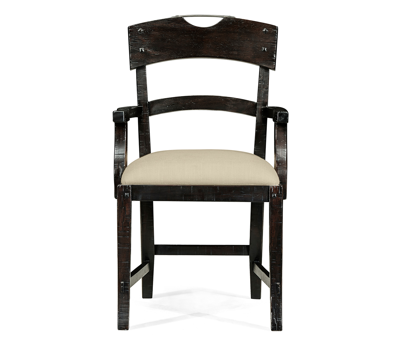 Casual Planked Dining Arm Chair