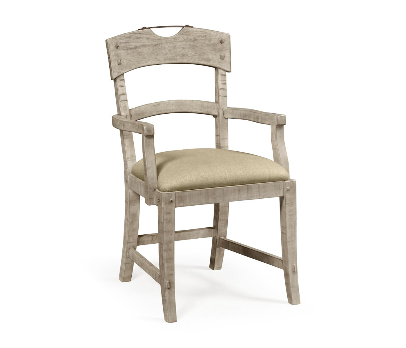 Casual Planked Dining Arm Chair