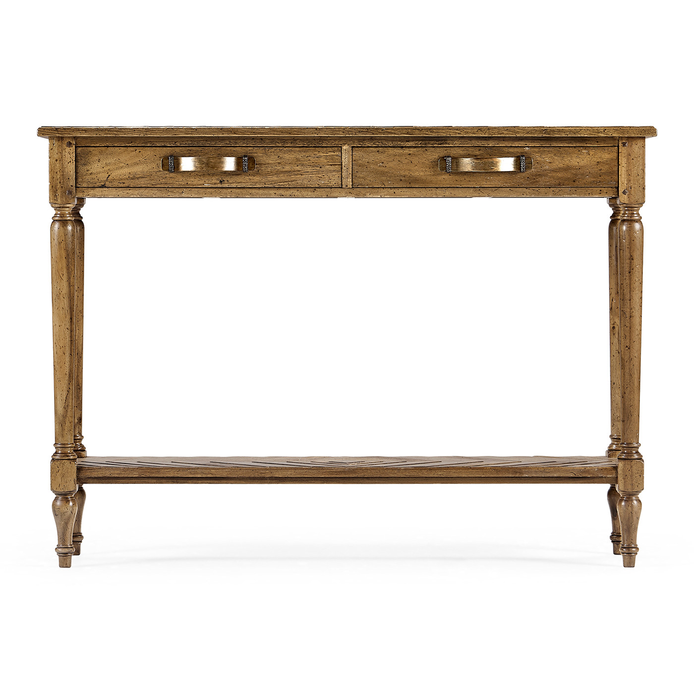 Medium Driftwood Parquet Console Table