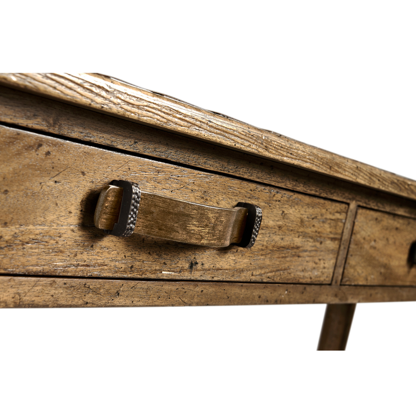 Medium Driftwood Parquet Console Table