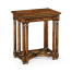 Country Walnut Parquet Nesting Tables with Contrast Inlay