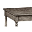 Antique Dark Grey Rectangular Side Table with Contrast Inlay