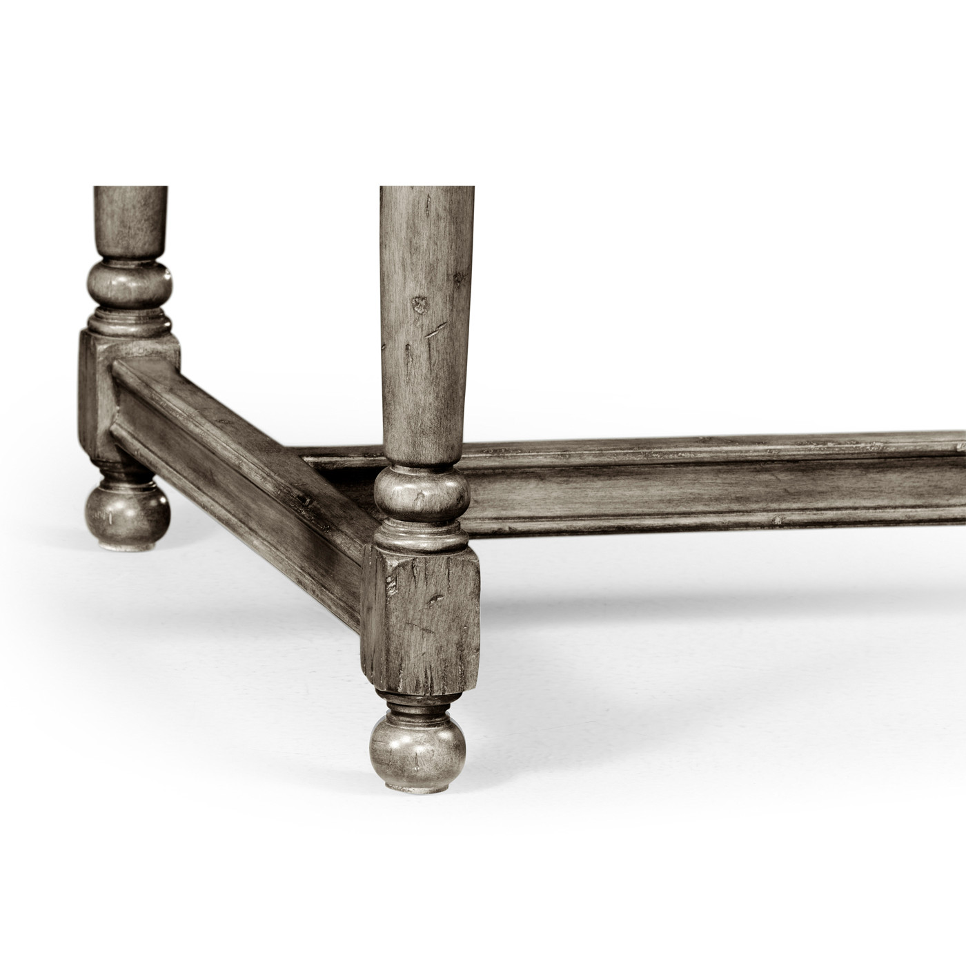 Antique Dark Grey Rectangular Side Table with Contrast Inlay