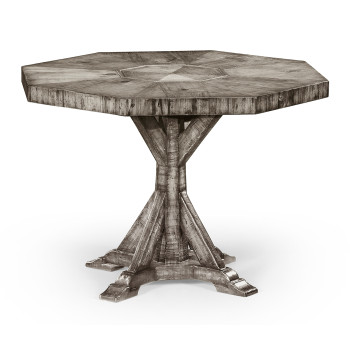 Octagonal Antique Dark Grey Centre Table
