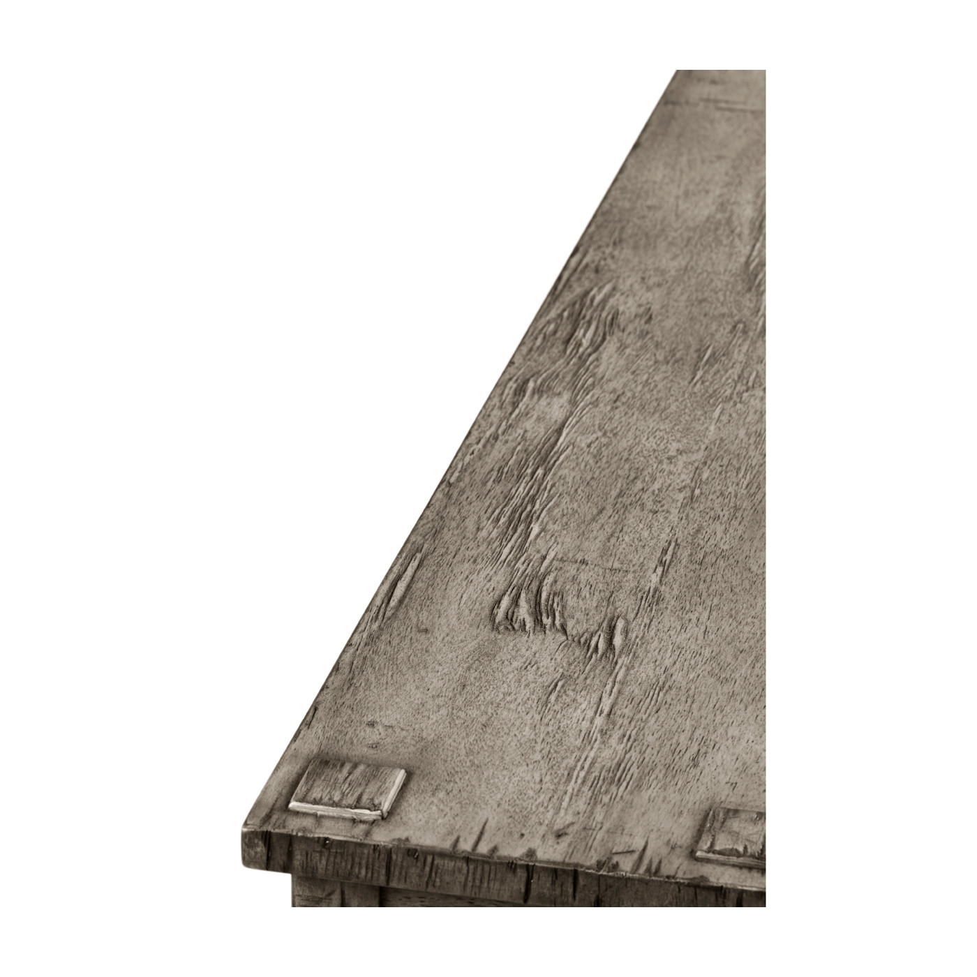 Antique Dark Grey Four Drawer Console