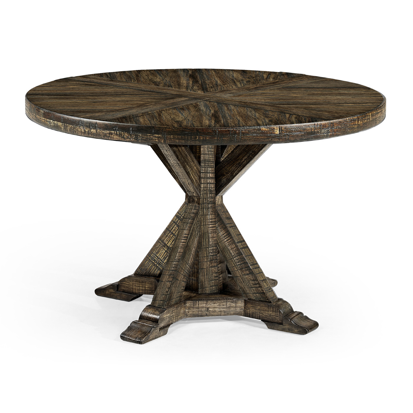 Dark Driftwood Circular Dining Table 48