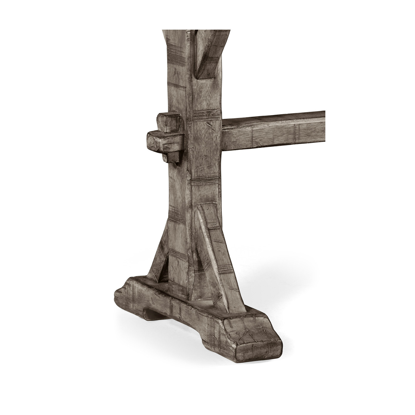 Casual Narrow Antique Dark Grey Topped Bench