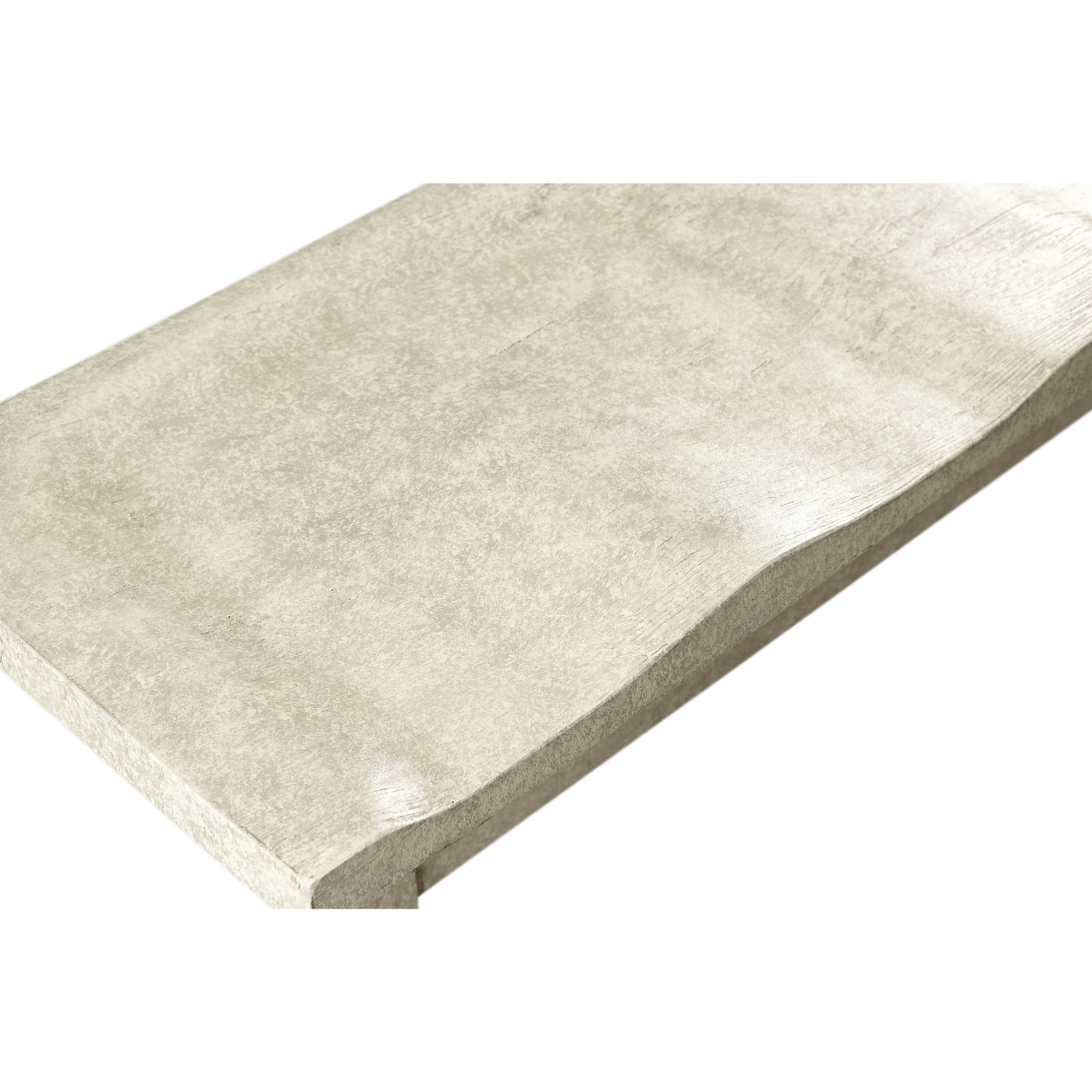 Casual Narrow Whitewash Driftwood Topped Bench