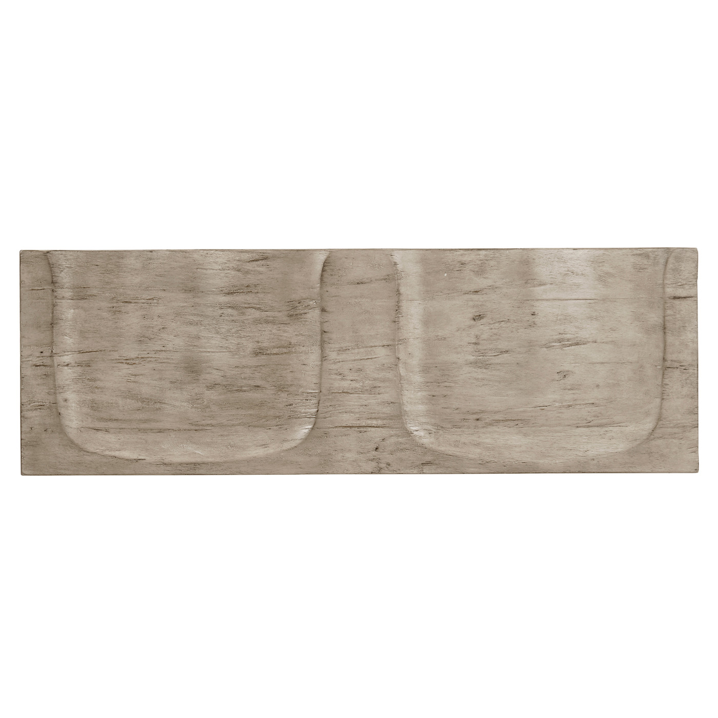 Casual Narrow Rustic Grey Topped Bench