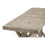 Casual Narrow Rustic Grey Topped Bench