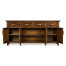 Country Walnut Parquet Sideboard with Strap Handles