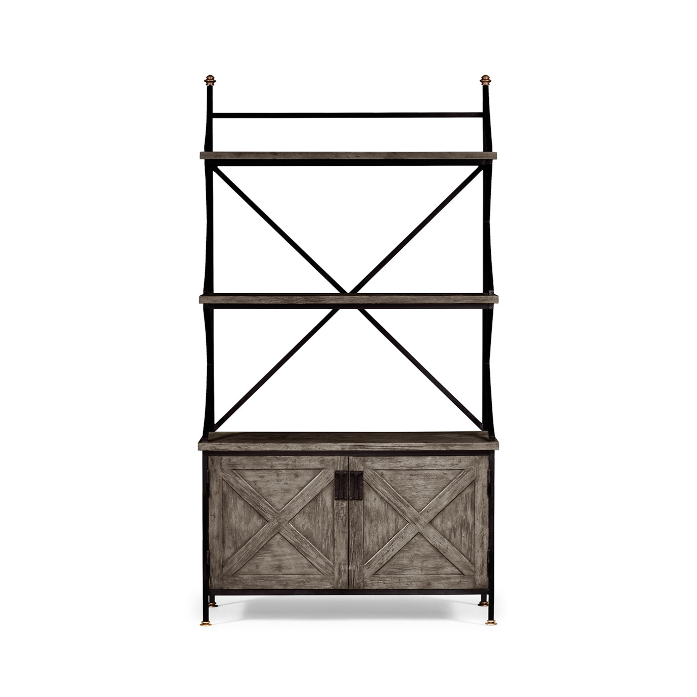 Antique Grey Baker's Rack Étagère