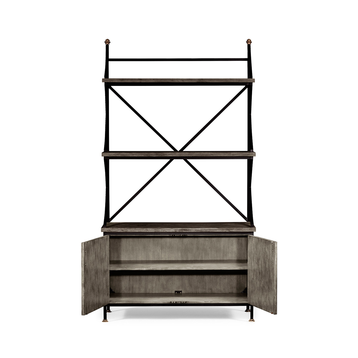 Antique Grey Baker's Rack Étagère