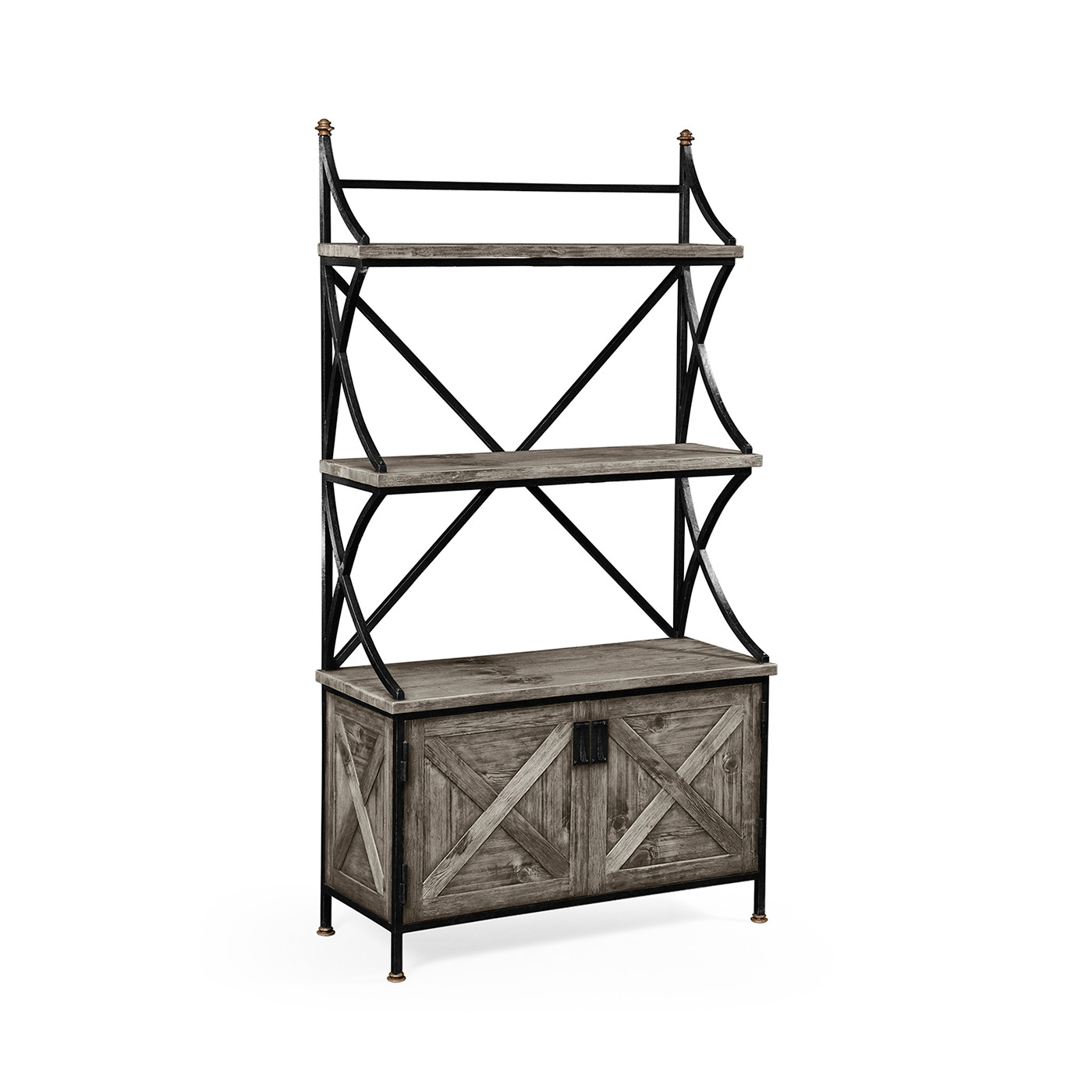 Antique Grey Baker's Rack Étagère