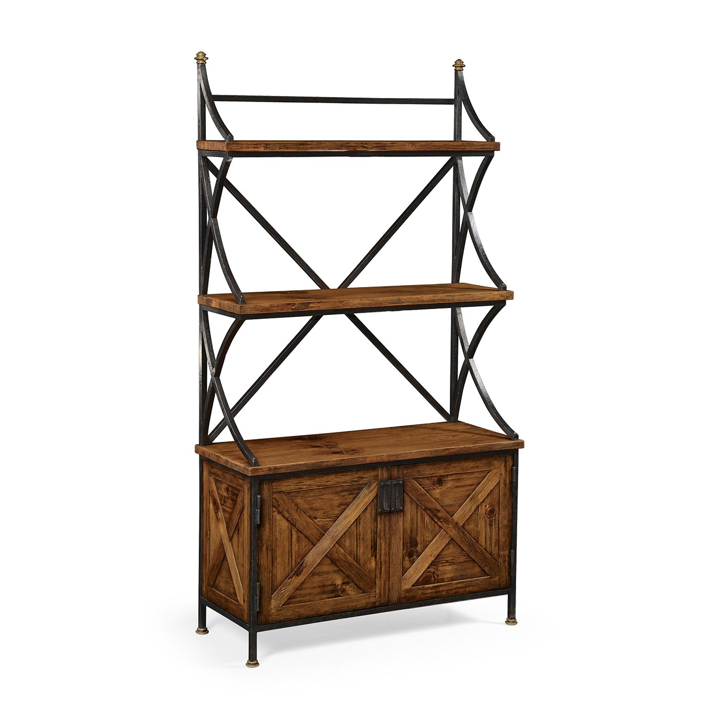 Country Walnut Baker's Rack Étagère