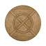 Light Driftwood Round Dining Table with Inbuilt Lazy Susan 60
