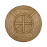 Light Driftwood Round Dining Table with Inbuilt Lazy Susan 60