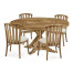 Light Driftwood Round Dining Table with Inbuilt Lazy Susan 60
