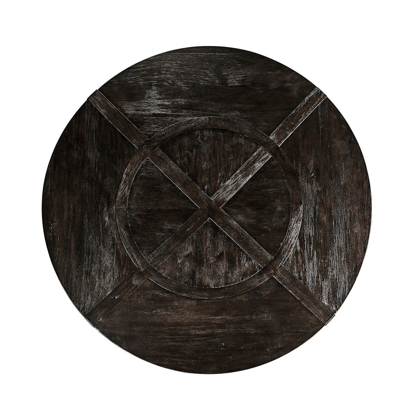 Dark Ale Round Dining Table with Inbuilt Lazy Susan 72